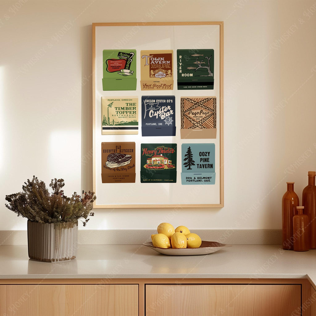 Vintage Portland Matchbook Print