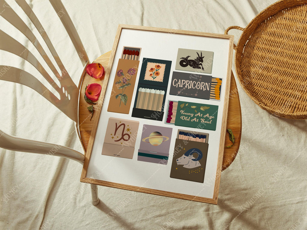 Capricorn Zodiac Matchbooks Print