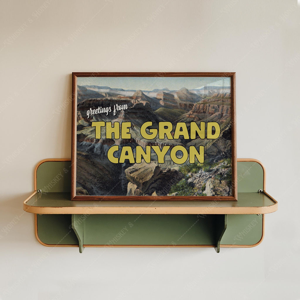 Grand Canyon Vintage Postcard Print