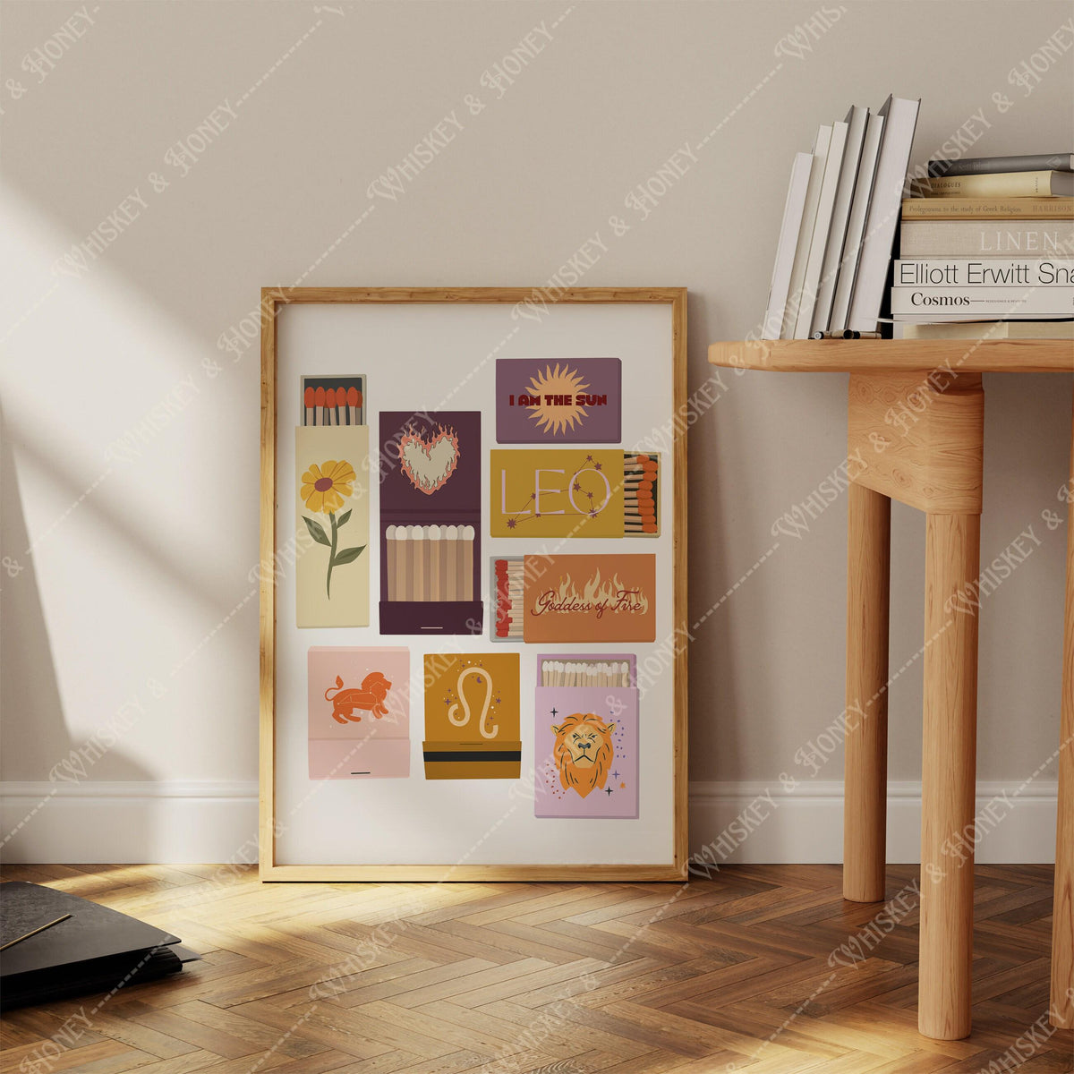 Leo Zodiac Matchbook Print