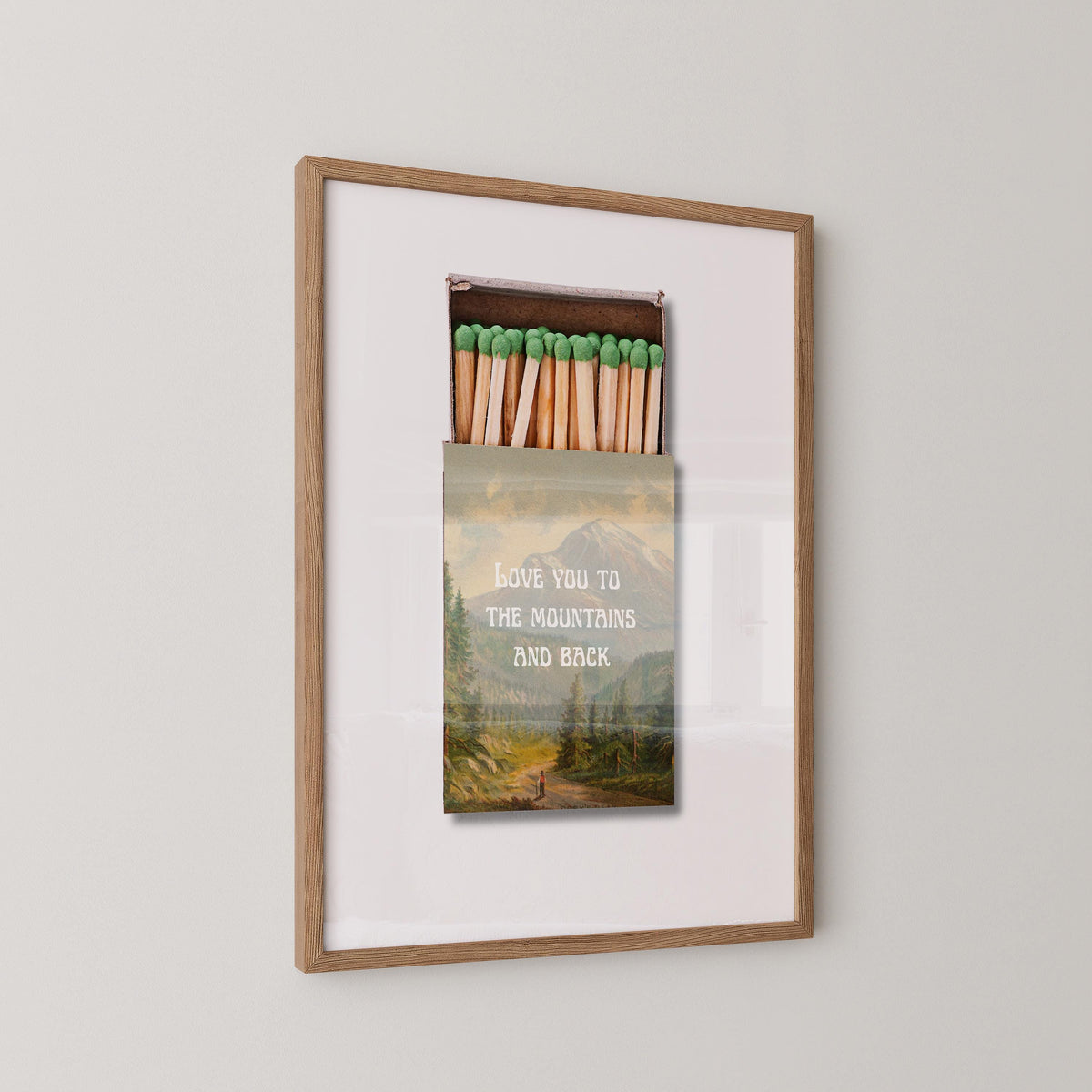 Love You to the Mountains and Back Matchbook Print