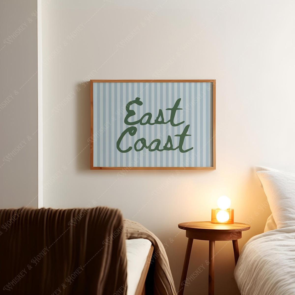 Blue Stripes East Coast Print