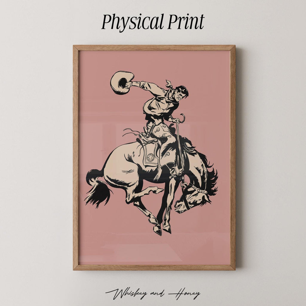 Vintage Rodeo Cowboy Print