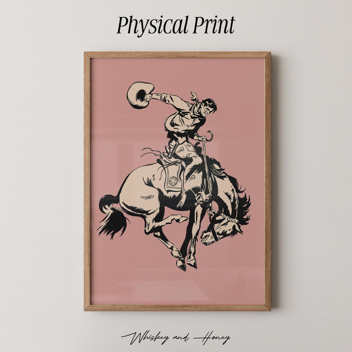 Vintage Rodeo Cowboy Print