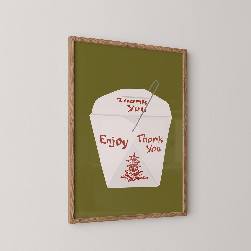 Chinese Takeout Box Print