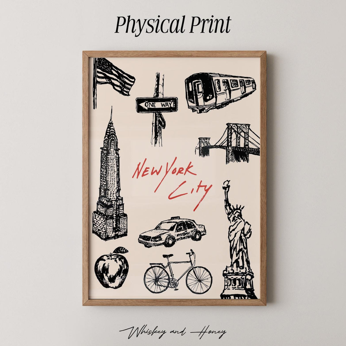 New York City Sketch Print