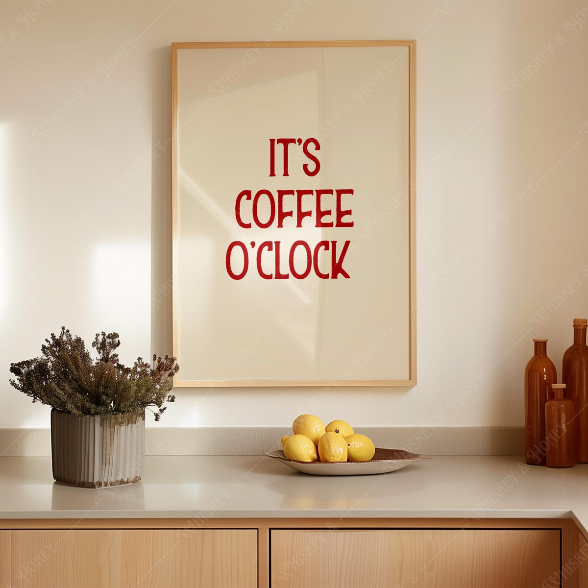 It's Coffee O'Clock Typography Print