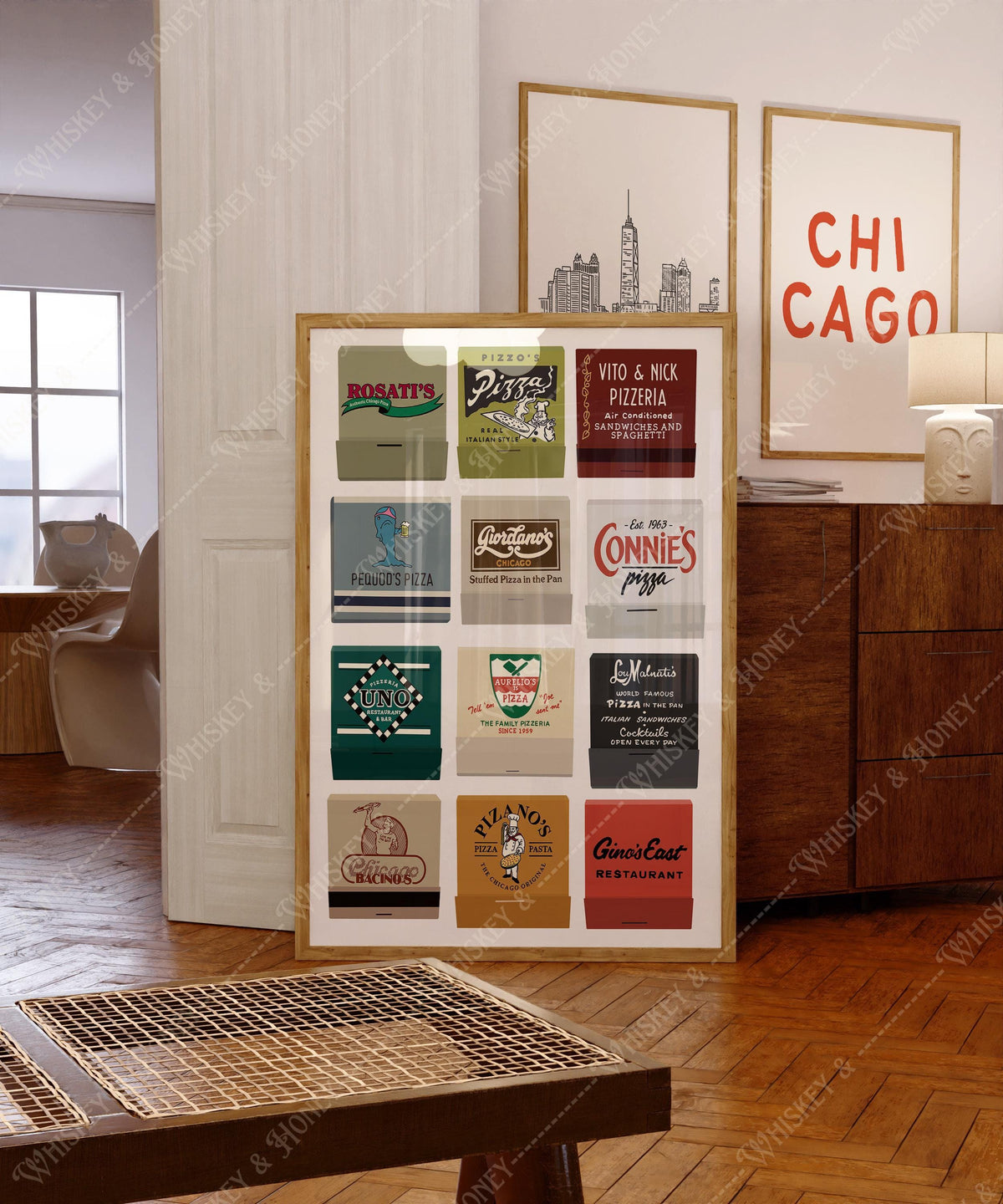 Chicago Pizza Matchbooks Art Print