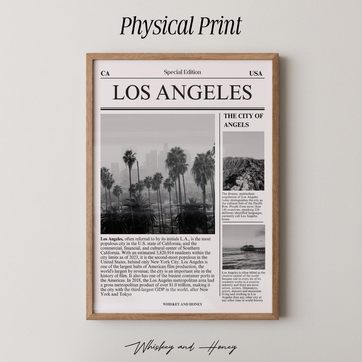 Los Angeles California Newspaper Print