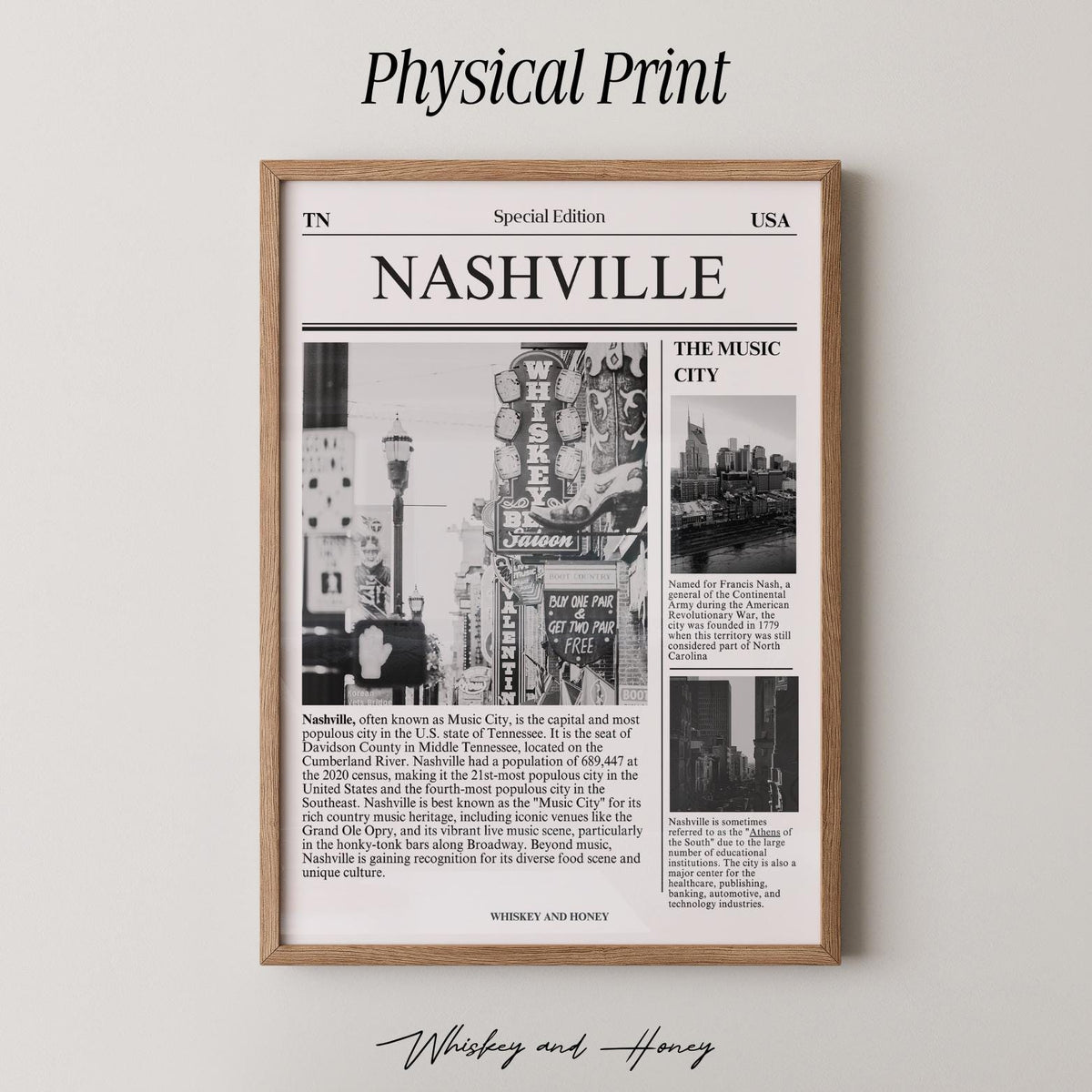 Nashville TN Newspaper Print