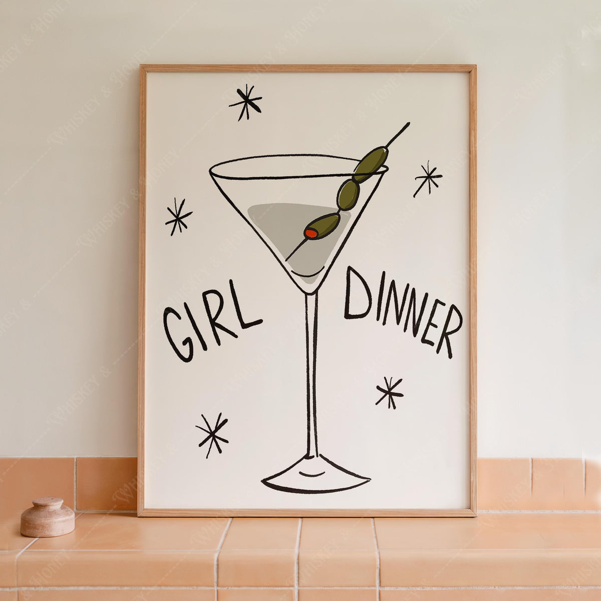 Girl Dinner Martini Print