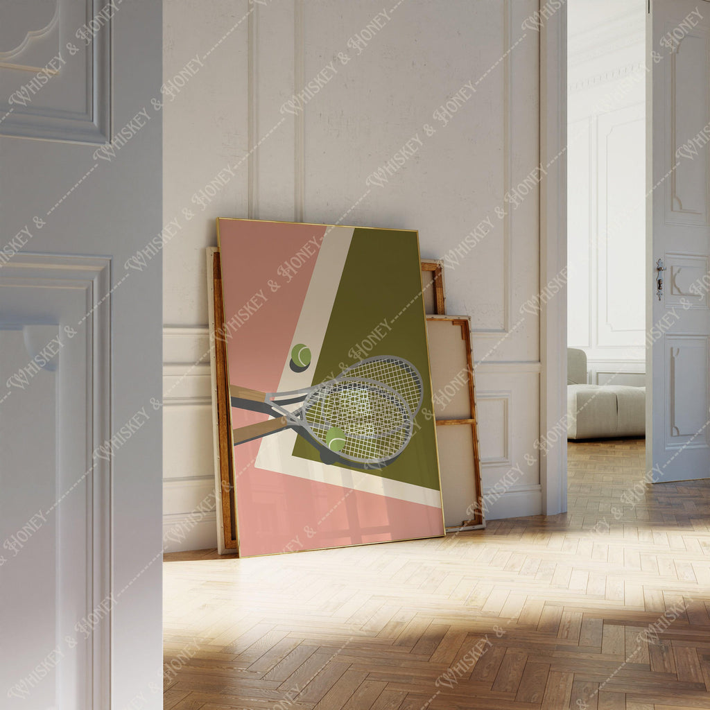 Mid-Century Modern Tennis Court Print