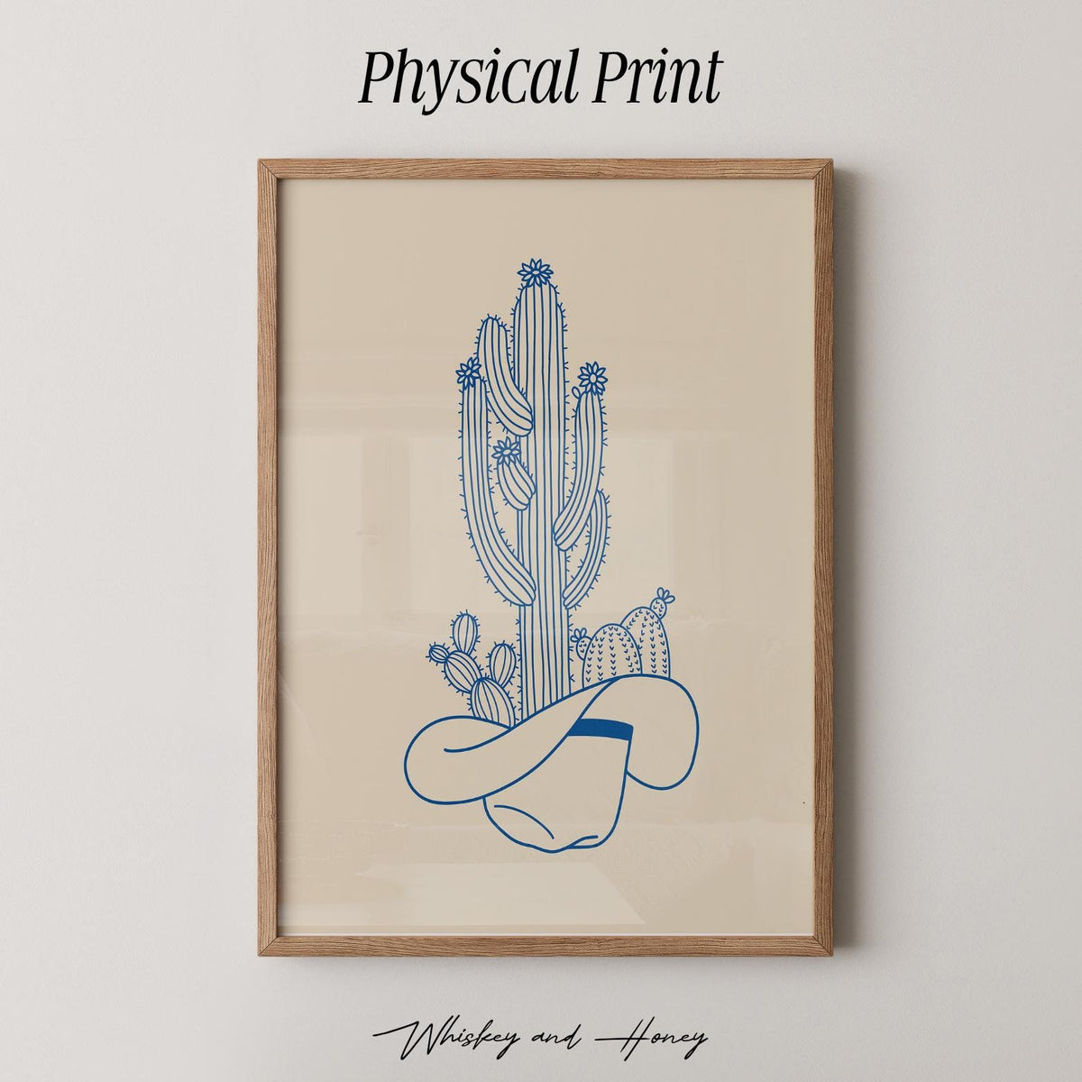 Cactus and Cowboy Hat Print