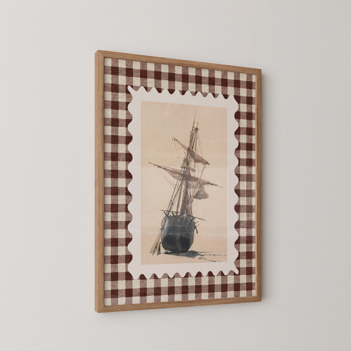 Vintage Watercolor Ship Print