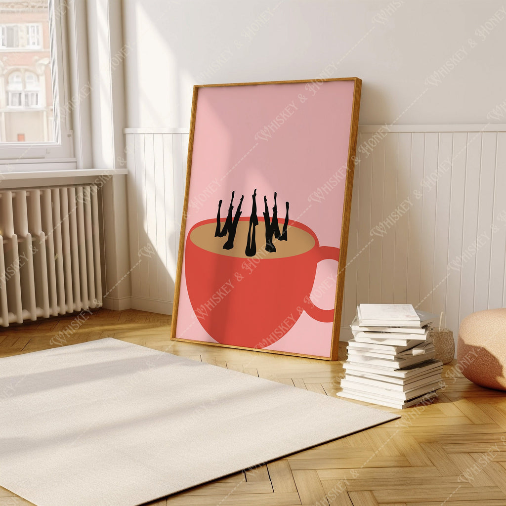 Swimming In Coffee Print