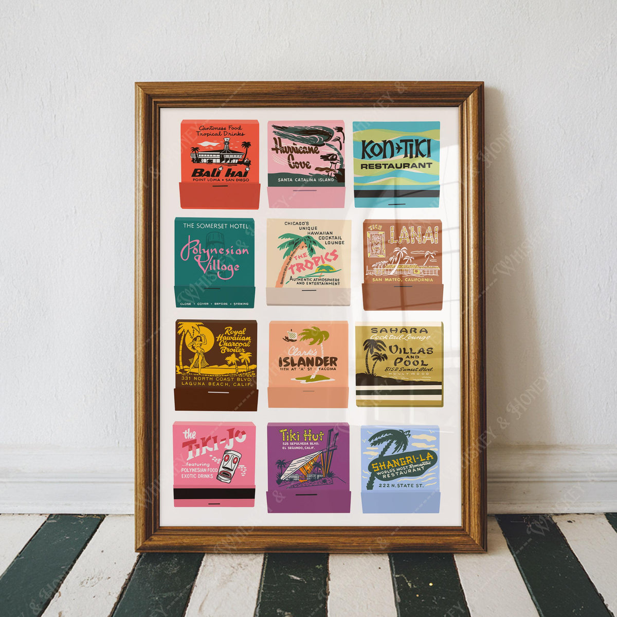 Vintage Tiki Bar Matchbook Print