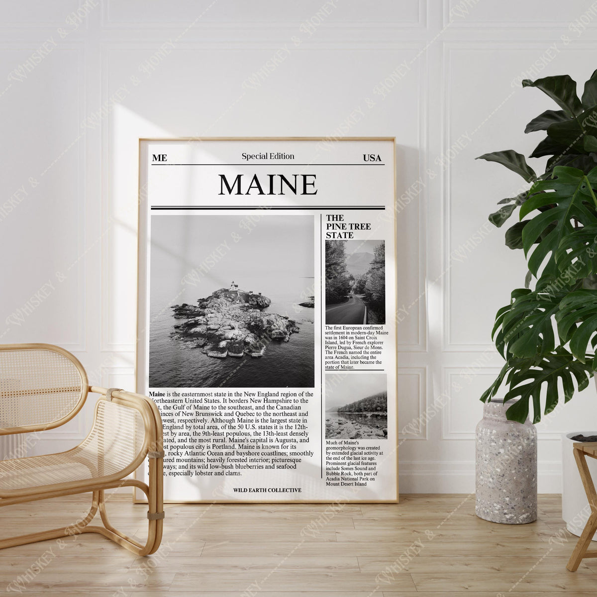 Maine Newspaper Print