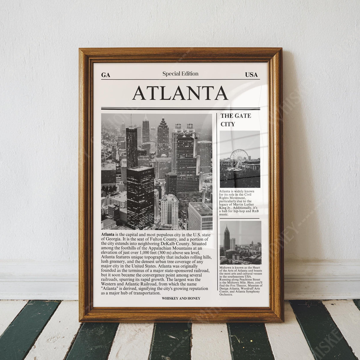 Atlanta Georgia Newspaper Print