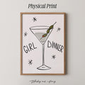 Girl Dinner Martini Print