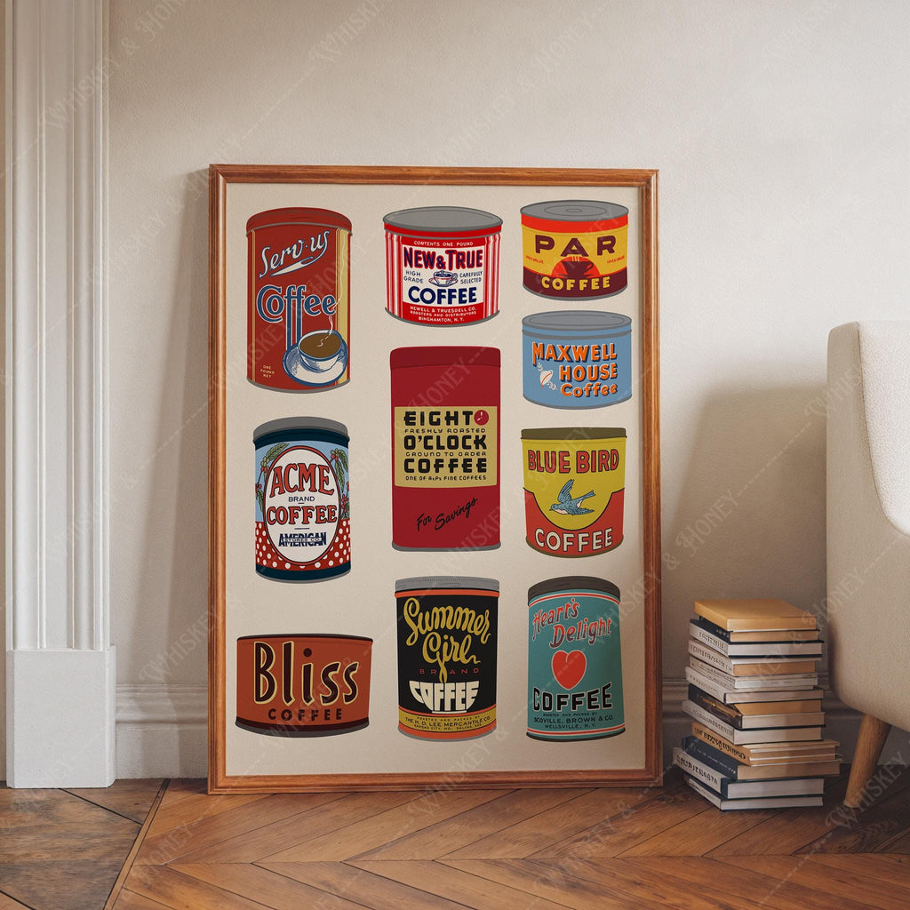 Vintage Coffee Cans Print