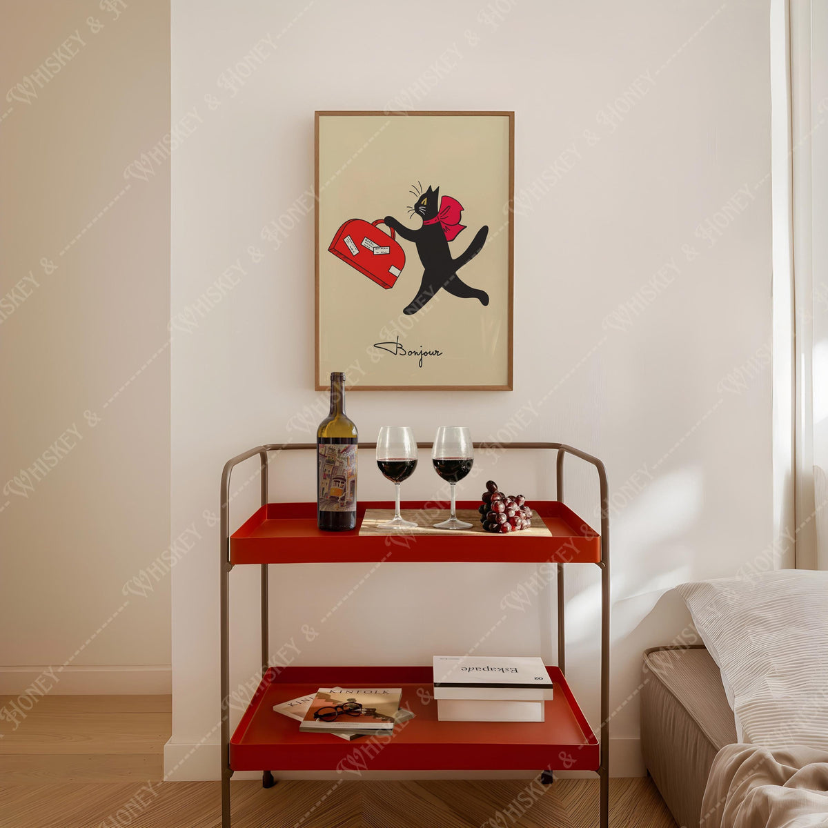 Vintage French Cat Art Print