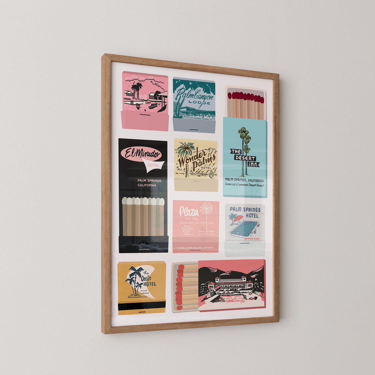 Vintage Palm Springs Matchbook Art Print
