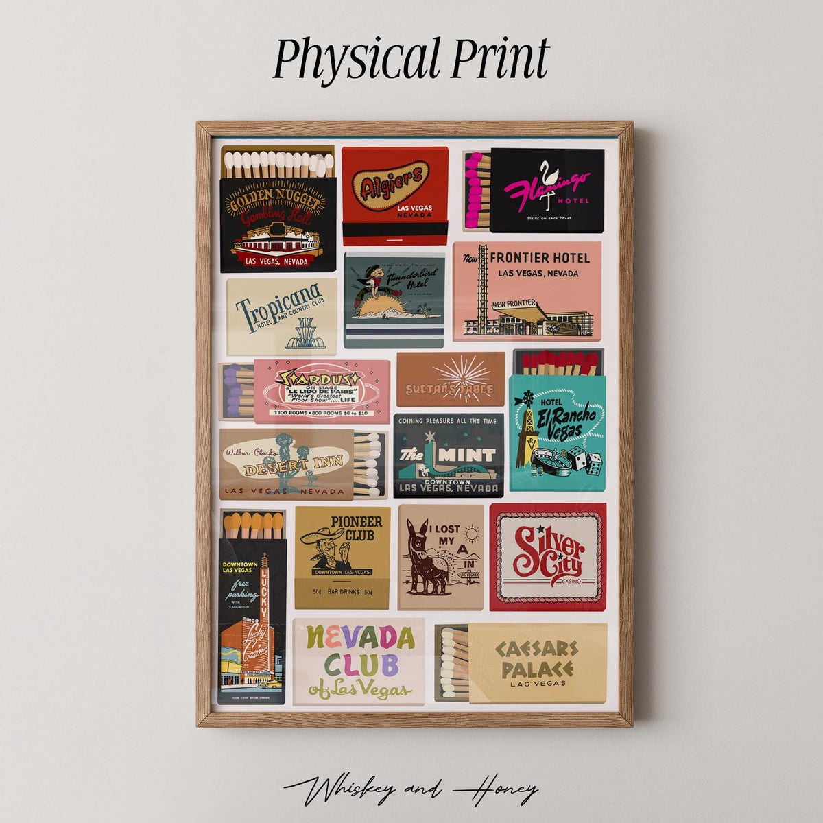 Vintage Las Vegas Matchbook Art Print