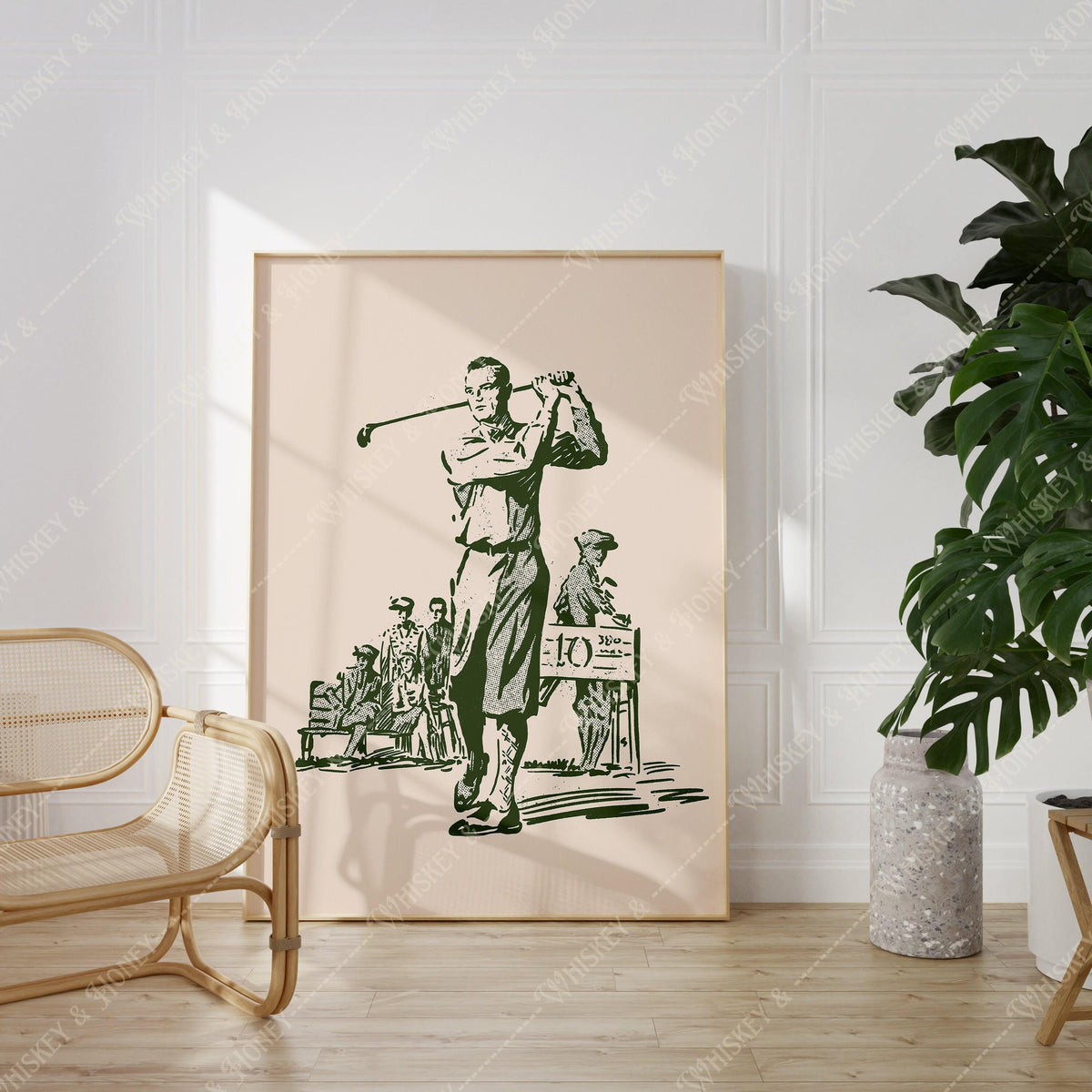 Vintage Golfer Print