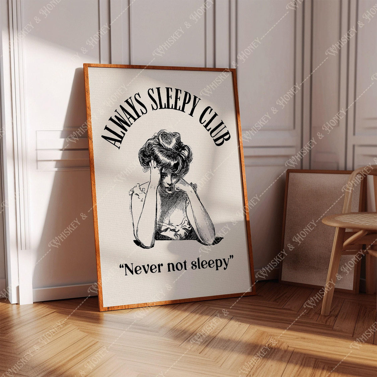 Always Sleepy Club Art Print