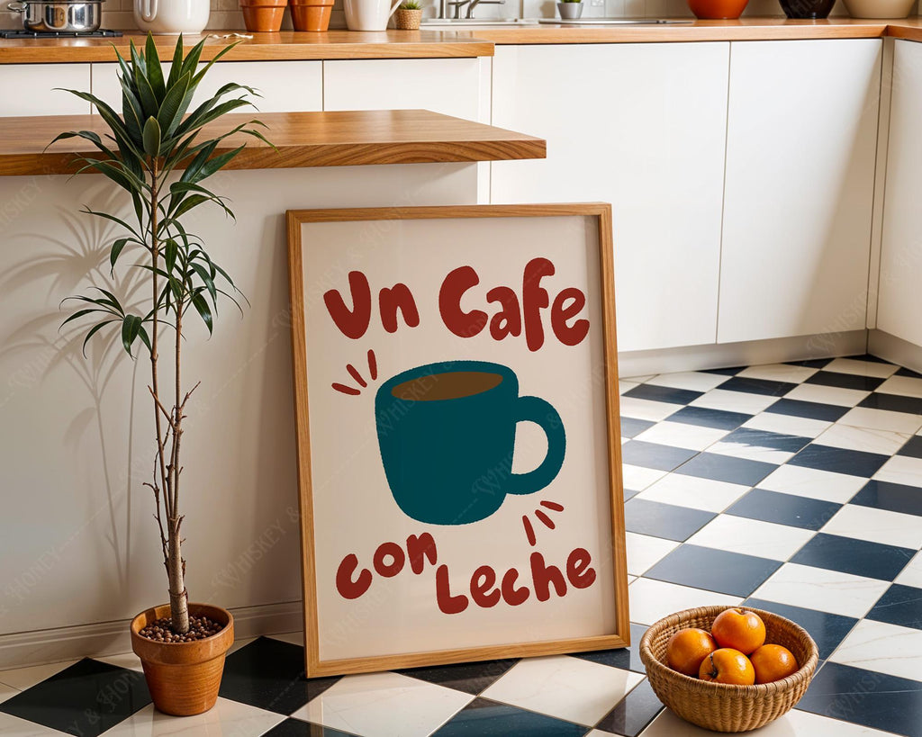 Un Cafe Con Leche Print