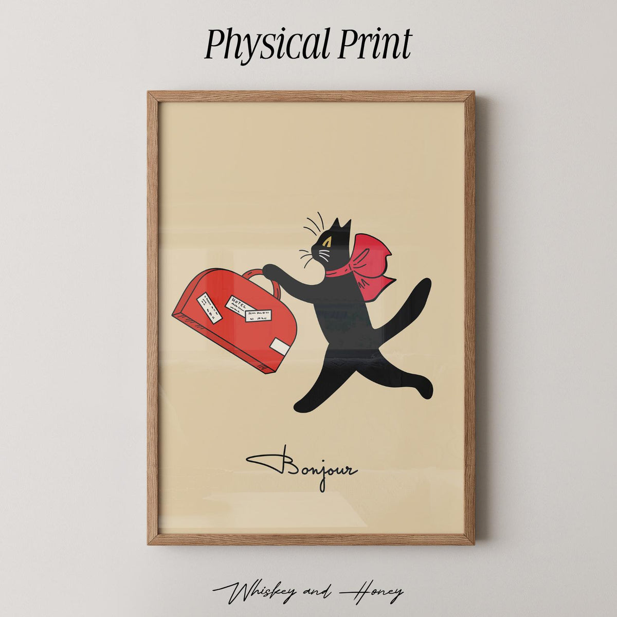 Vintage French Cat Art Print