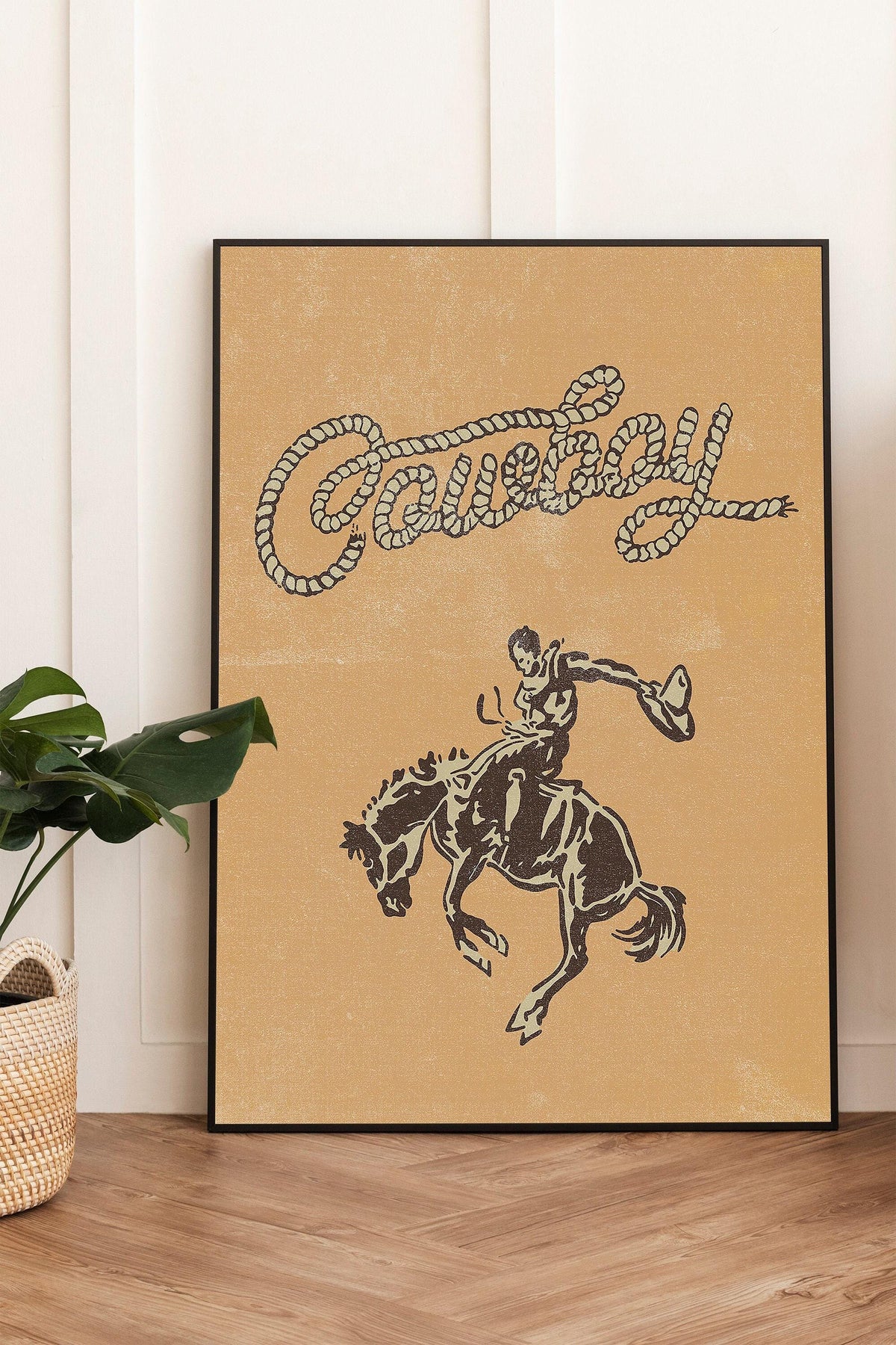Vintage Cowboy Rodeo Print
