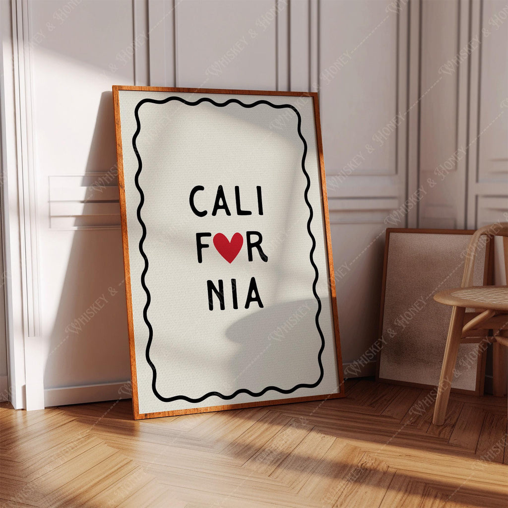 California Heart Print