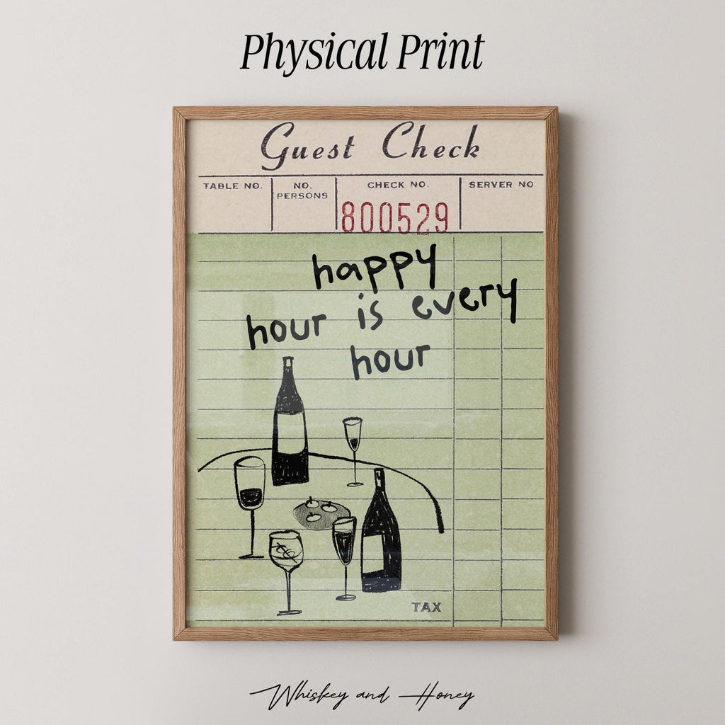 Happy Hour Guest Check Print