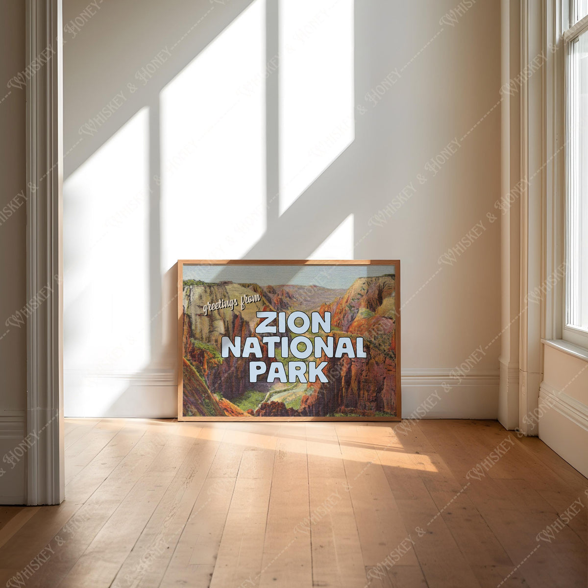 Vintage Greetings from Zion National Park Print