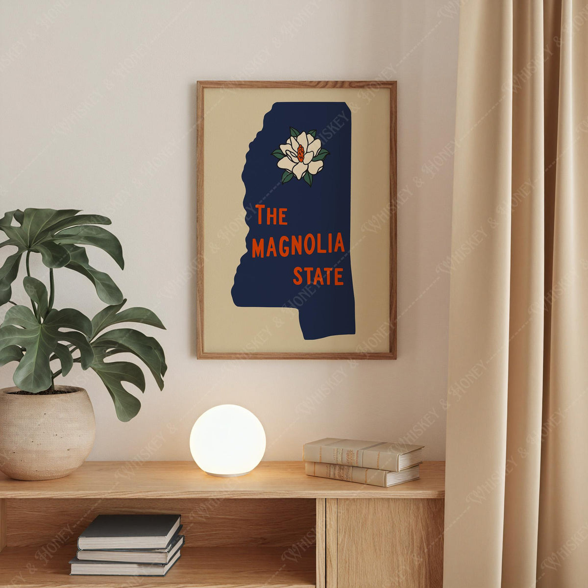 Mississippi Magnolia State Travel Print
