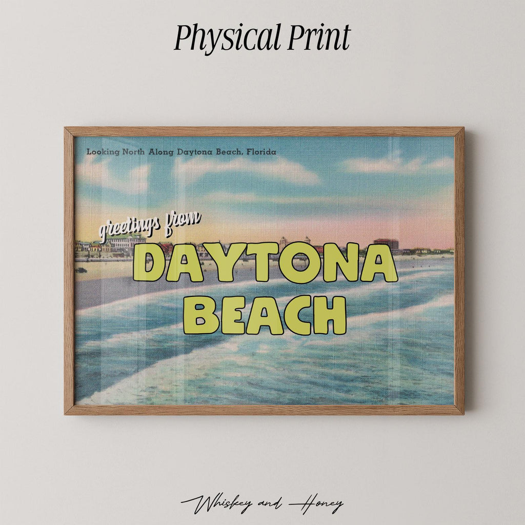 Greetings from Daytona Beach Postcard Art