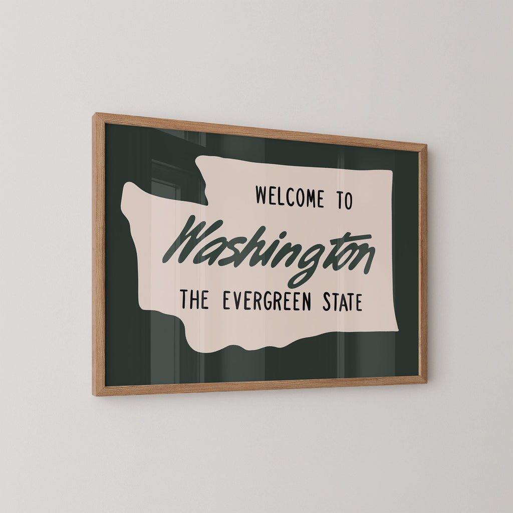 Welcome to Washington State Art Print