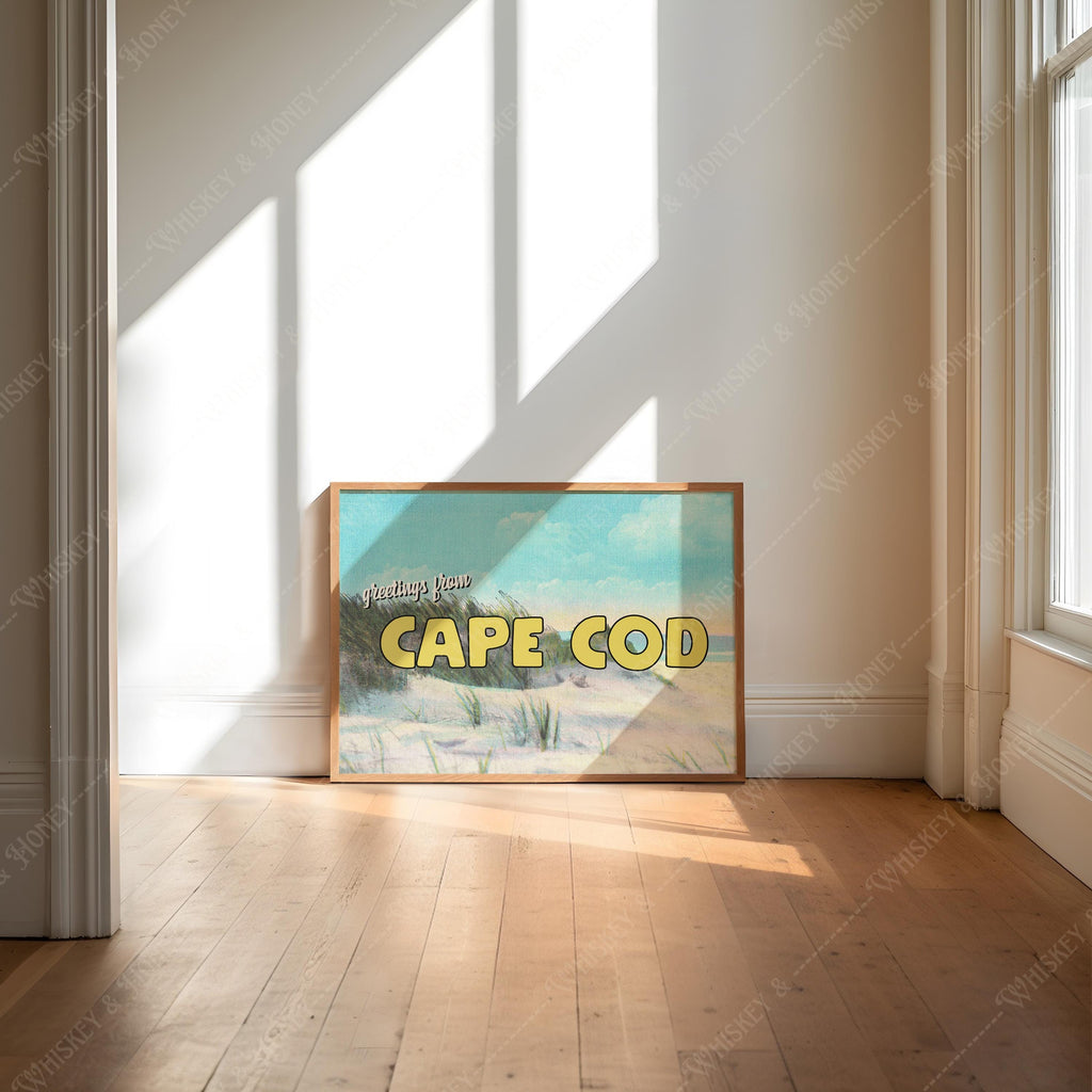 Vintage Greetings From Cape Cod Postcard Print