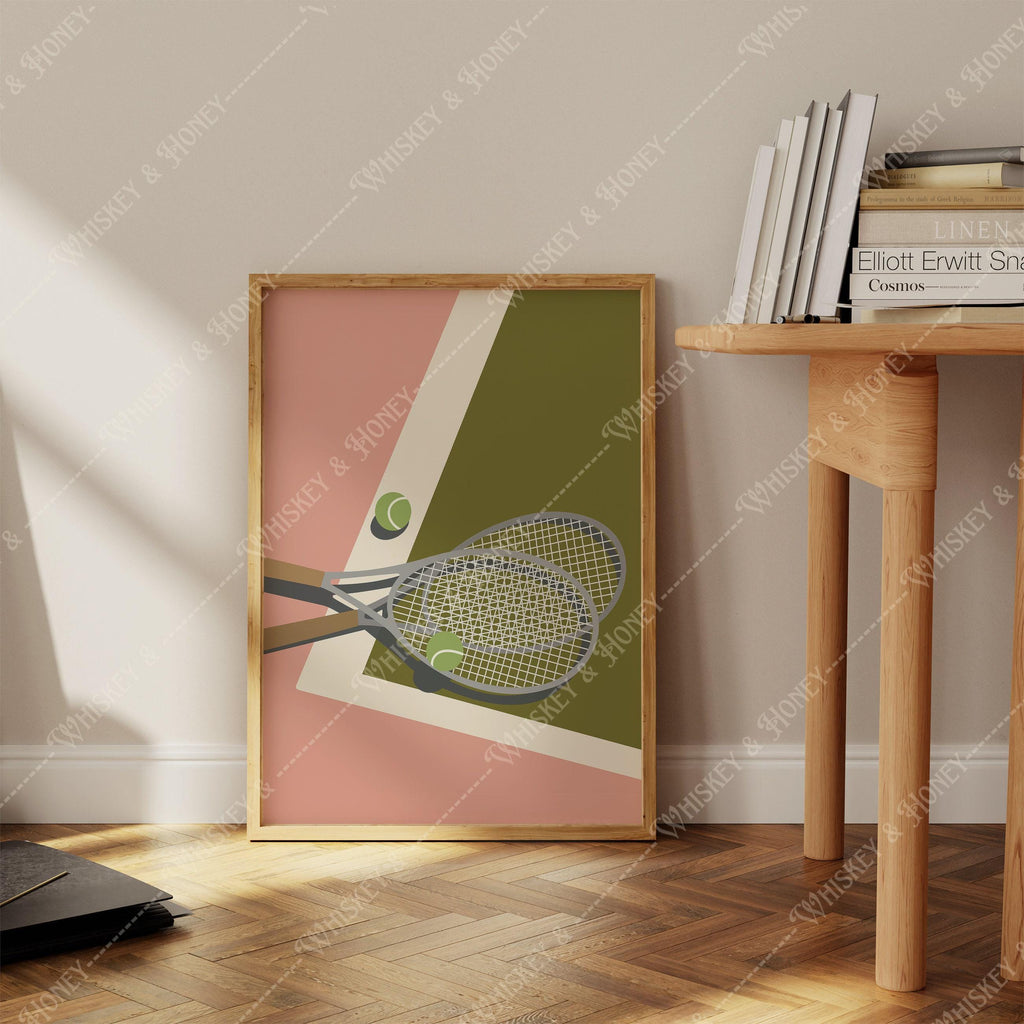 Mid-Century Modern Tennis Court Print