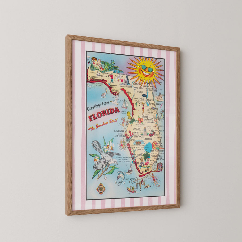 Vintage Florida Map Print