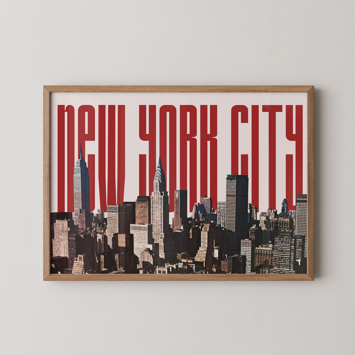 Vintage NYC Skyline Print