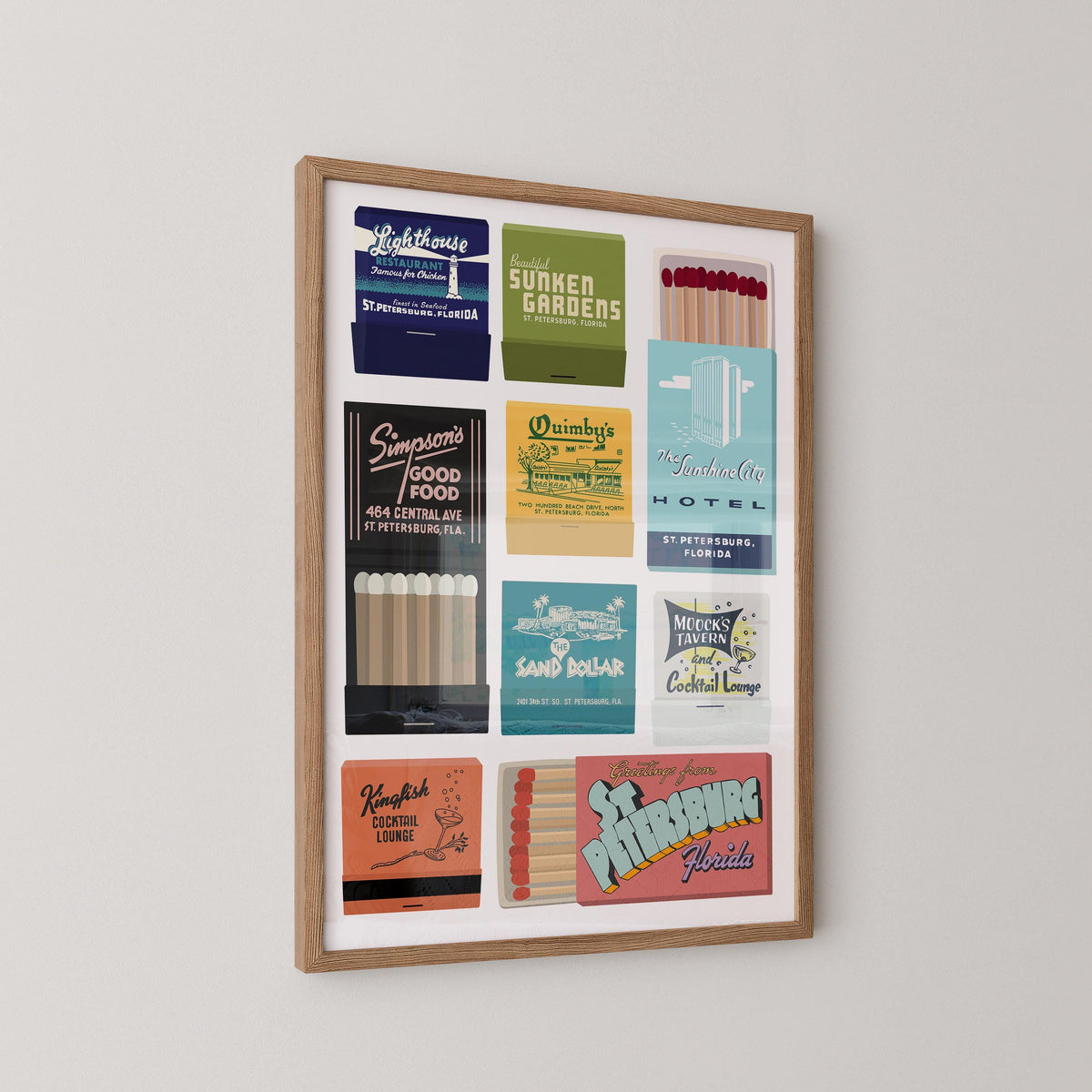 St. Petersburg Florida Matchbooks Art Print