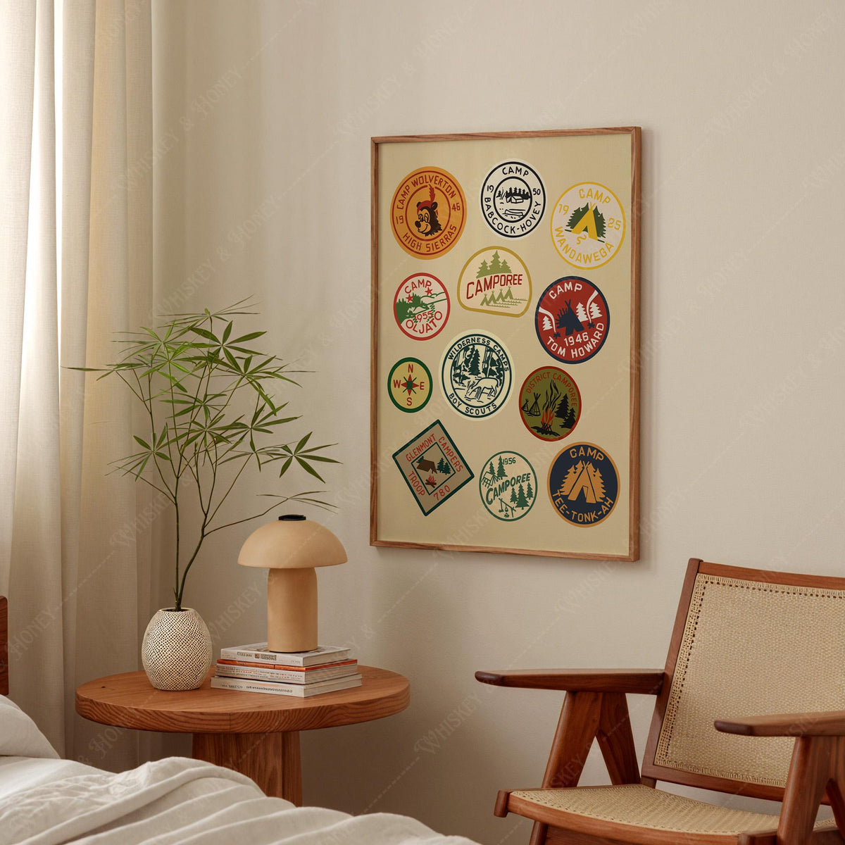 Vintage Boy Scout Patches Print