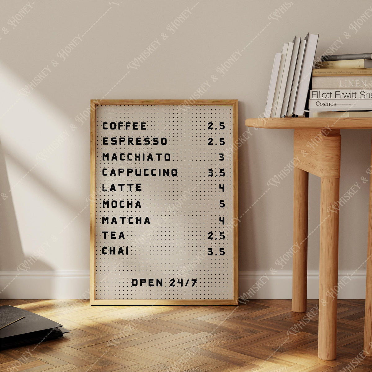 Coffee Bar Menu Print