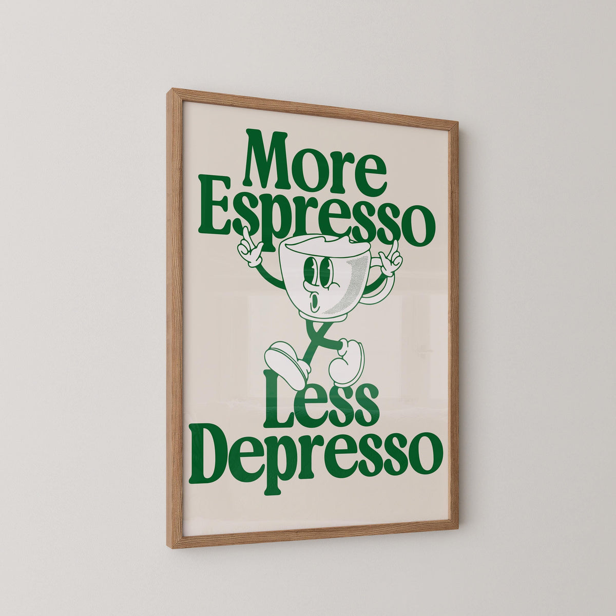 More Espresso Less Depresso Vintage Print