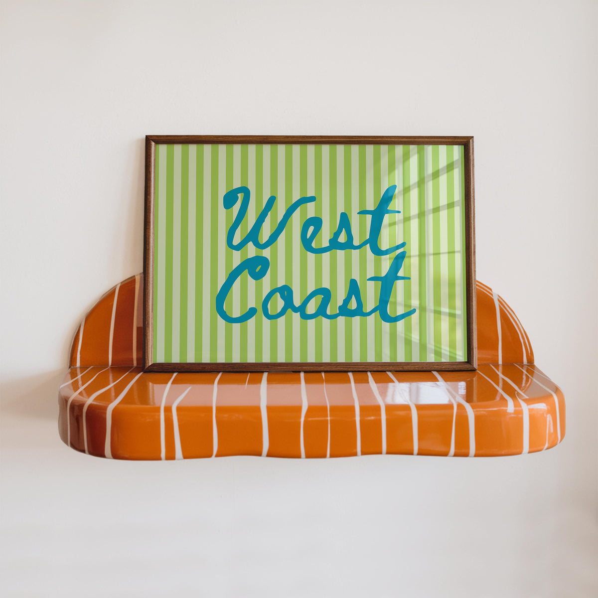 Green Striped West Coast Print