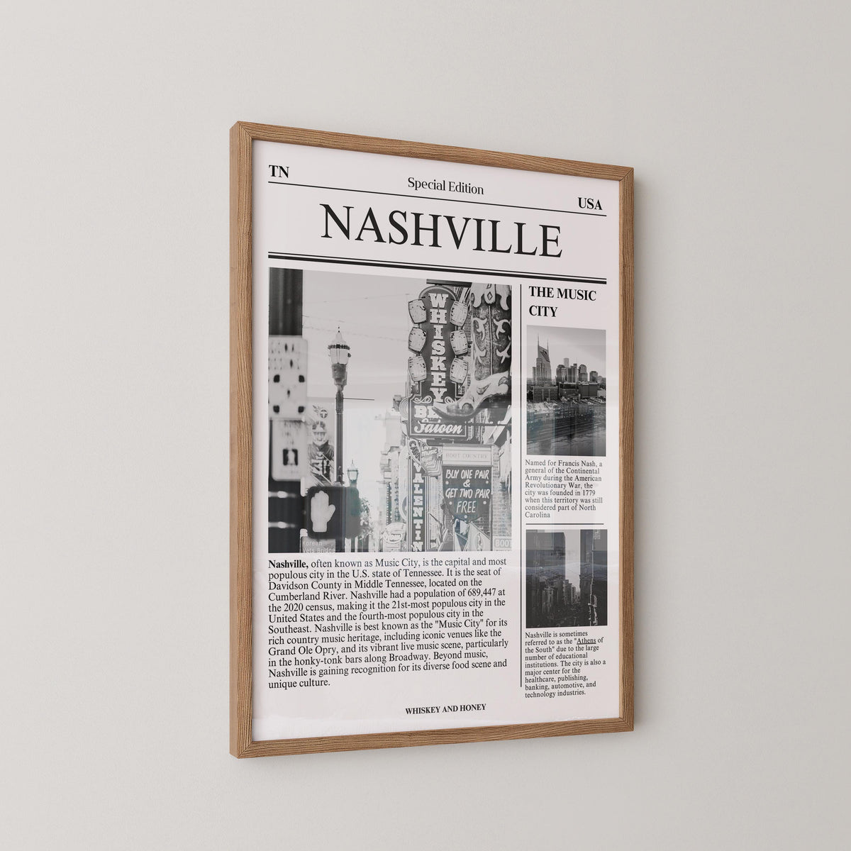 Nashville TN Newspaper Print