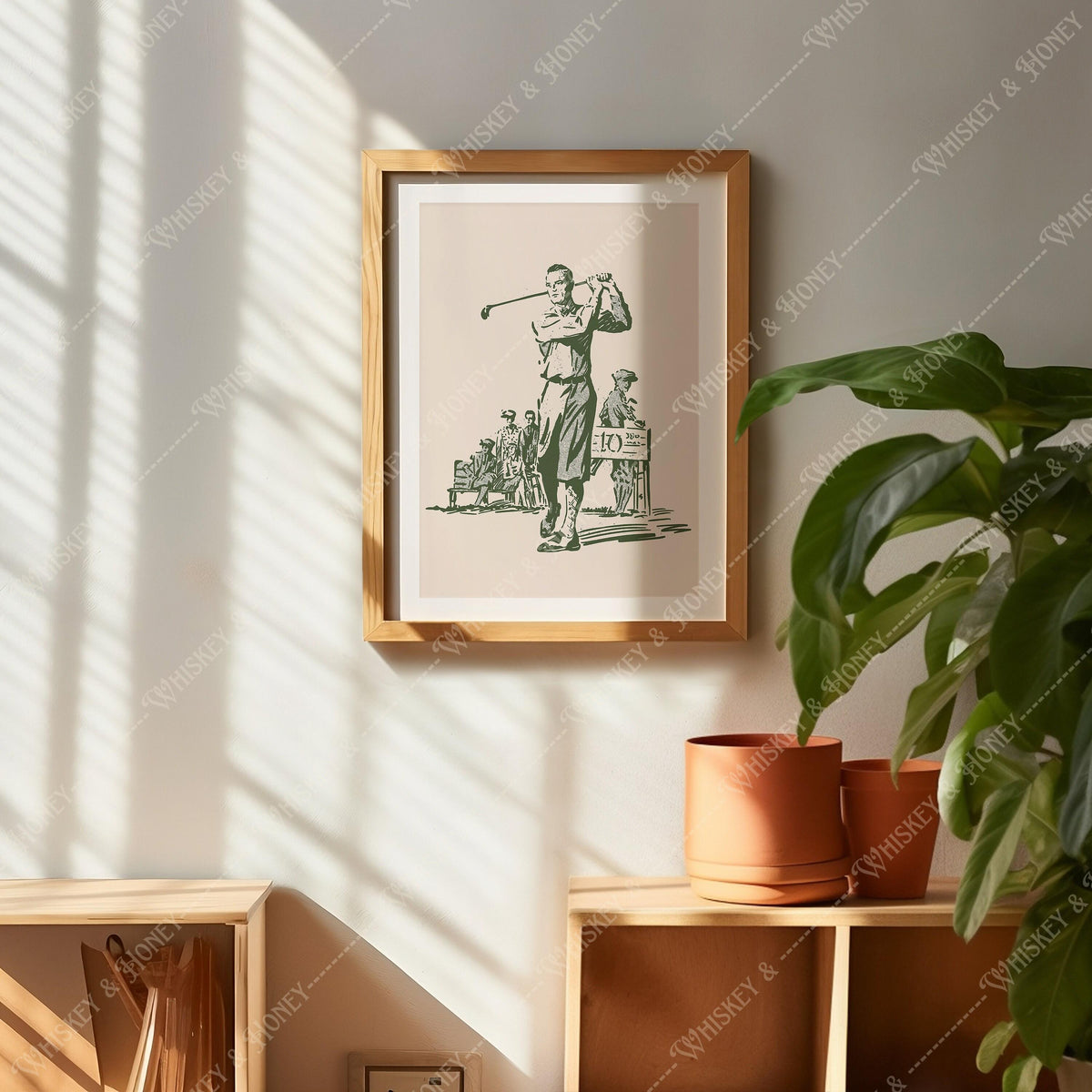 Vintage Golfer Print