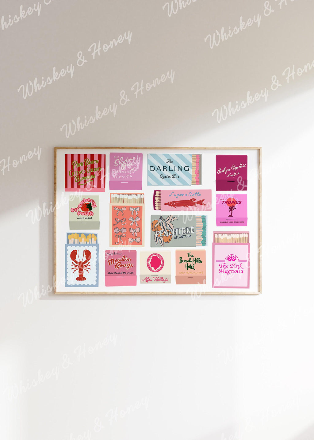 Girly Matchbook Horizontal Print